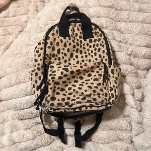 Universal Thread Leopard Print Tan and Black Small Backpack